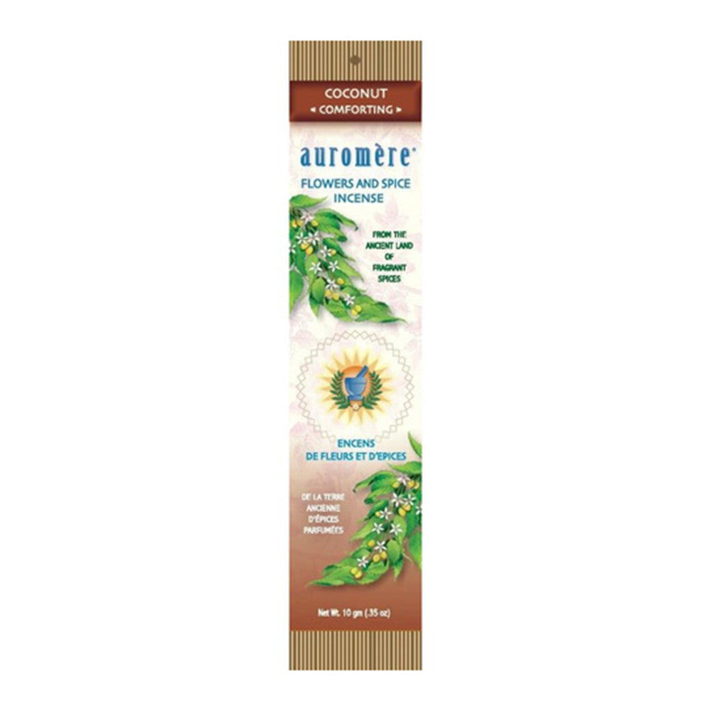 Auromere Flowers And Spice Incense, Coconut, 1 Ea